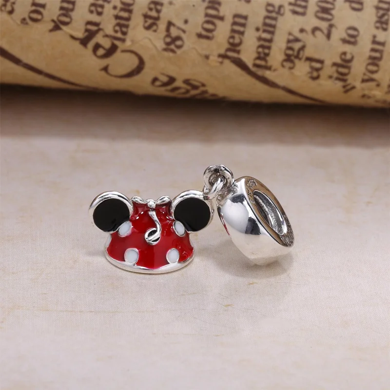 (Bild für) PANDORA Disney Minnie Ohrenhut, silberner Ohrhänger mit schwarzer, roter und wei - Ansicht 2