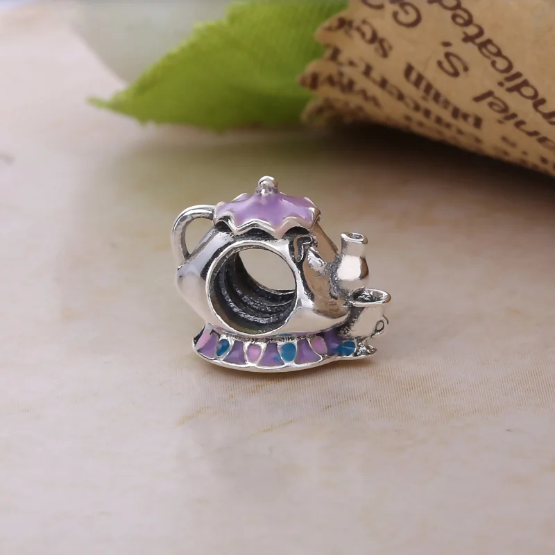 (Bild für) PANDORA Disney, Mrs. Potts & Chip Charm, gemischte Emaille - 792141ENMX - Ansicht 2