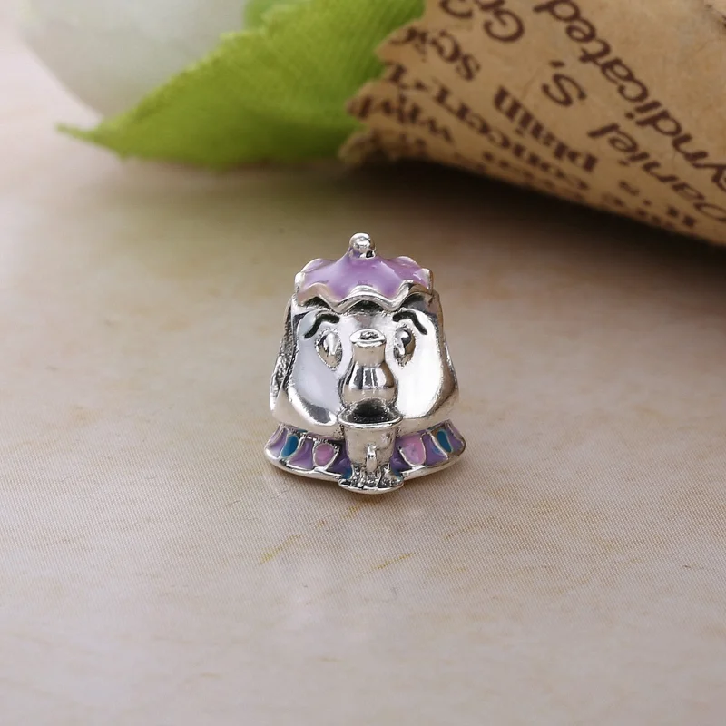 (Bild für) PANDORA Disney, Mrs. Potts & Chip Charm, gemischte Emaille - 792141ENMX - Ansicht 4