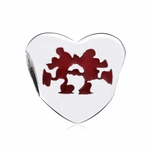 (Bild für) PANDORA Disney, Tanzendes Mickey & Minnie Herz - PD00154-1