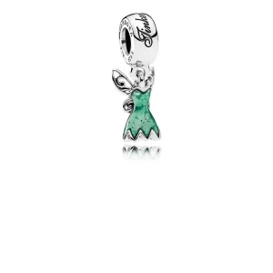 (Bild für) PANDORA Disney Tinker Bells Kleid glitzerndes grünes Emaille-C-Anhänger - 792138en93