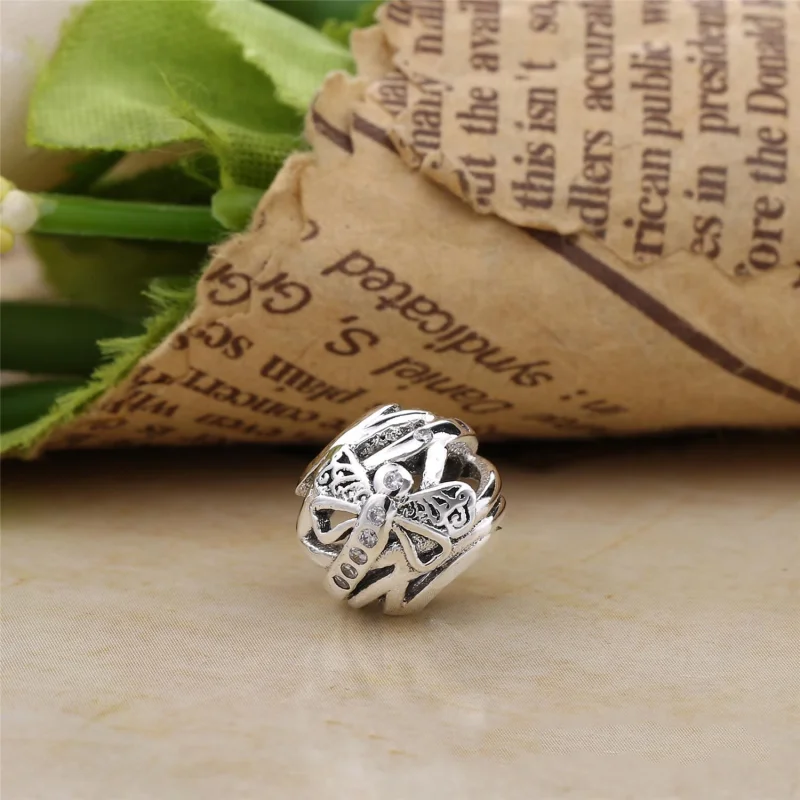 (Bild für) PANDORA Dreamy Dragonfly Charm, klare CZ - 797025CZ - Ansicht 4