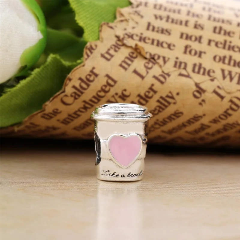 (Bild für) PANDORA Drink To Go Charm, rosa Emaille - 797185EN160 - Ansicht 2