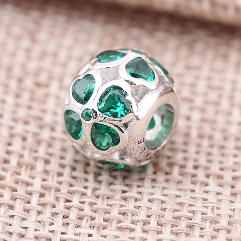 (Bild für) PANDORA Dunkelgrüner Kleeblatt-Charm - 791496CZN - Ansicht 3
