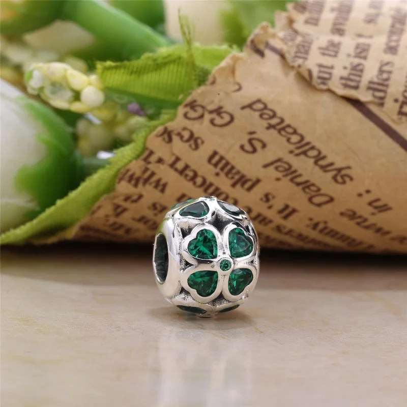 (Bild für) PANDORA Dunkelgrüner Kleeblatt-Charm - 791496CZN - Ansicht 6