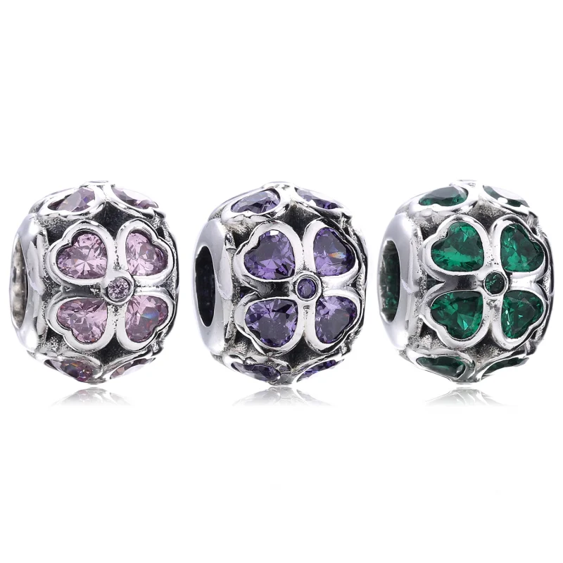 (Bild für) PANDORA Dunkelgrüner Kleeblatt-Charm - 791496CZN - Ansicht 7