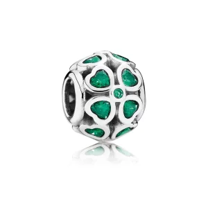 (Bild für) PANDORA Dunkelgrüner Kleeblatt-Charm - 791496CZN