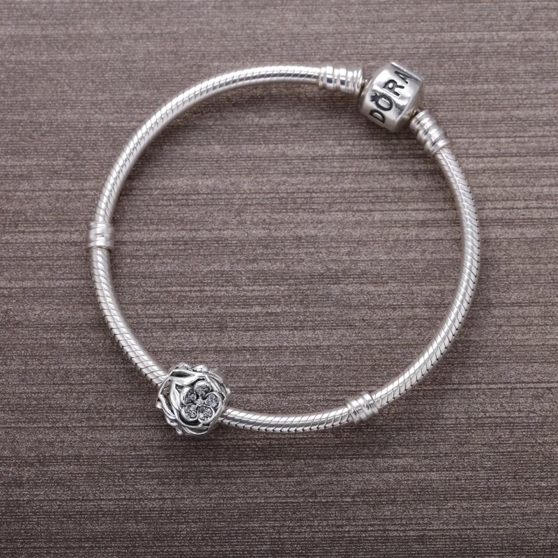 (Bild für) PANDORA Durchbrochener Pavé-Blumenanhänger - 791419CZ - Ansicht 3