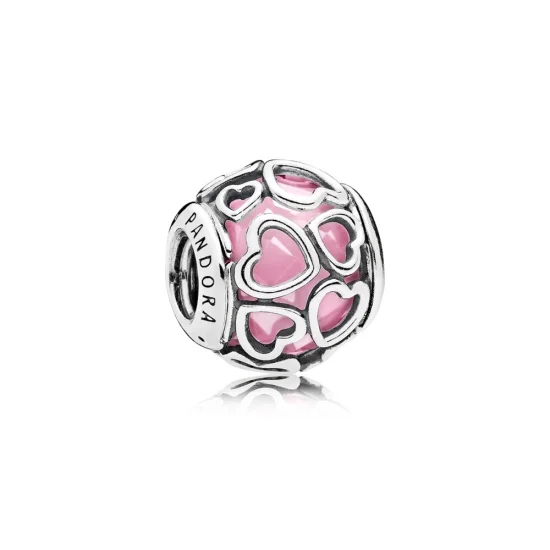 (Bild für) PANDORA Encased in Love, rosafarbener CZ-Charm - 792036PCZ