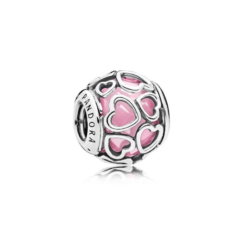 (Bild für) PANDORA Encased in Love, rosafarbener CZ-Charm - 792036PCZ