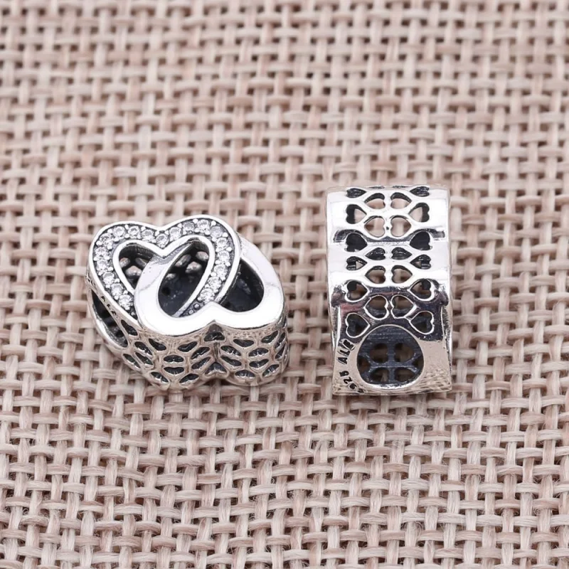 (Bild für) PANDORA Entwined Love Silberherz-Charm - 791880cz - Ansicht 2