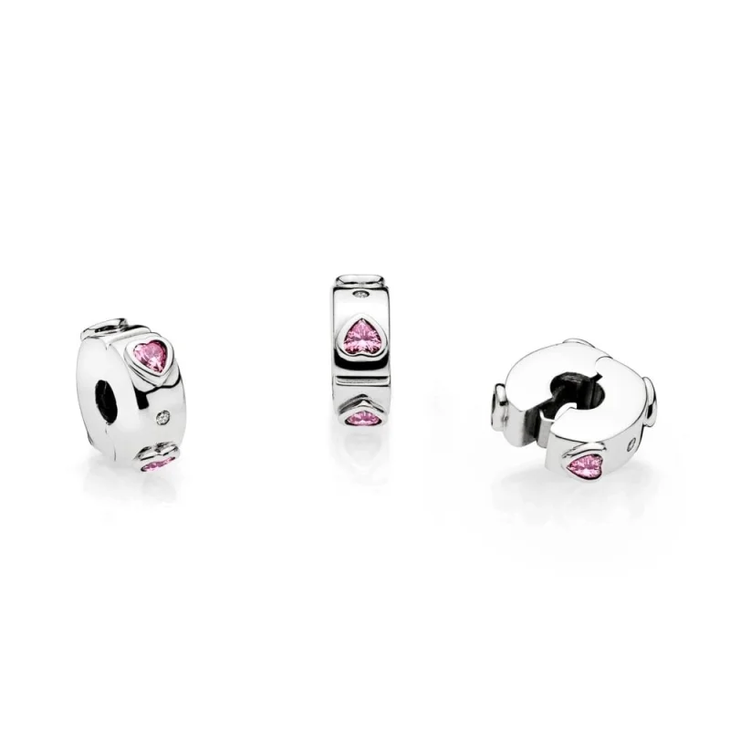 (Bild für) PANDORA Explosion of Love Clip, Fancy Fuchsia Pink Clear CZ - 796591FPC - Ansicht 2