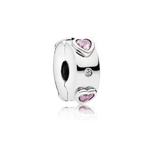 (Bild für) PANDORA Explosion of Love Clip, Fancy Fuchsia Pink Clear CZ - 796591FPC