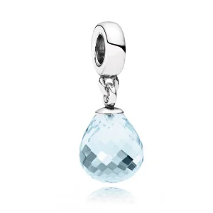 (Bild für) PANDORA Faceted Beauty Dangle, eisblaues Muranoglas - 791602CLB