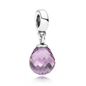 (Bild für) PANDORA Faceted Beauty Dangle, lila Muranoglas - 791602CPE