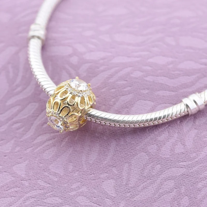 (Bild für) PANDORA Floral Brilliance Openwork Charm - 791260CZ - Ansicht 3