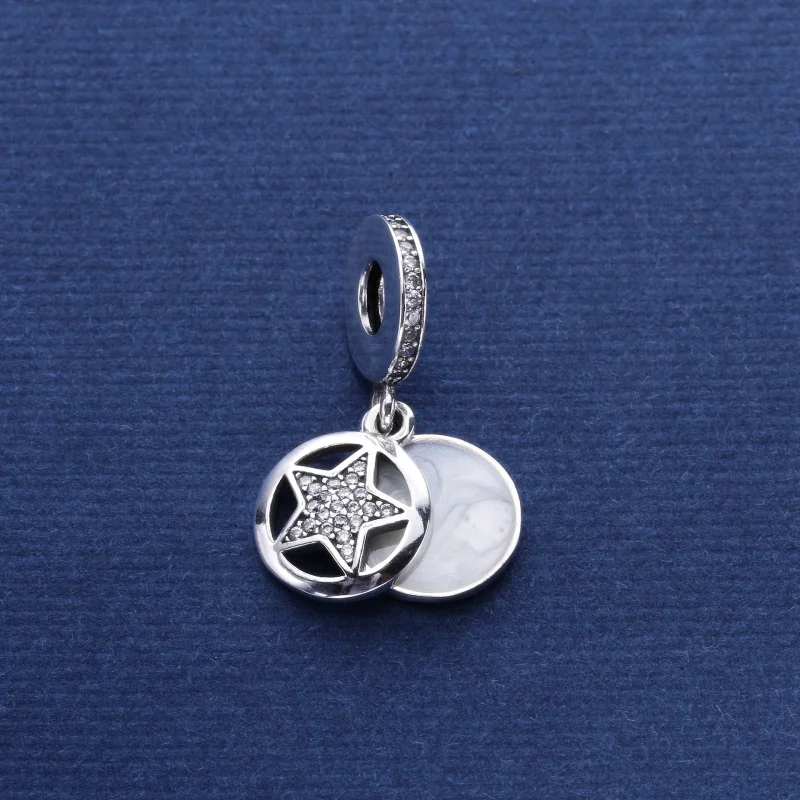 (Bild für) PANDORA Freundschaftsstern, Silber-Emaille-Charm mit klarem CZ - 792148EN23 - Ansicht 2