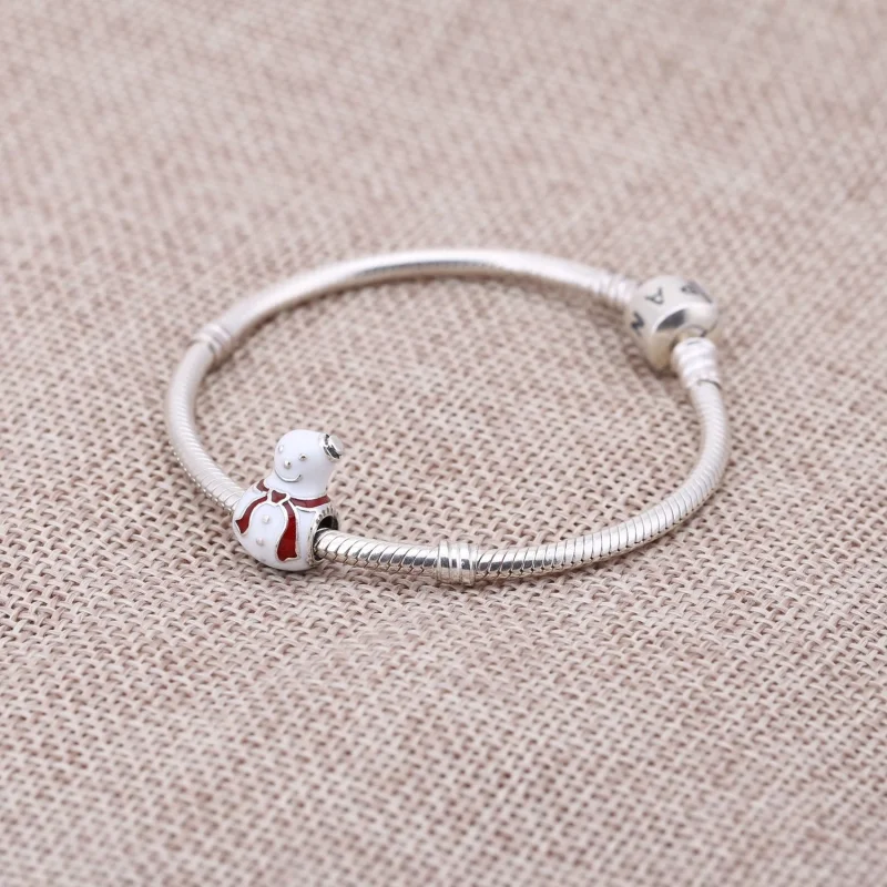 (Bild für) PANDORA Fröhlicher Schneemann-Charm - 791406ENMX - Ansicht 2