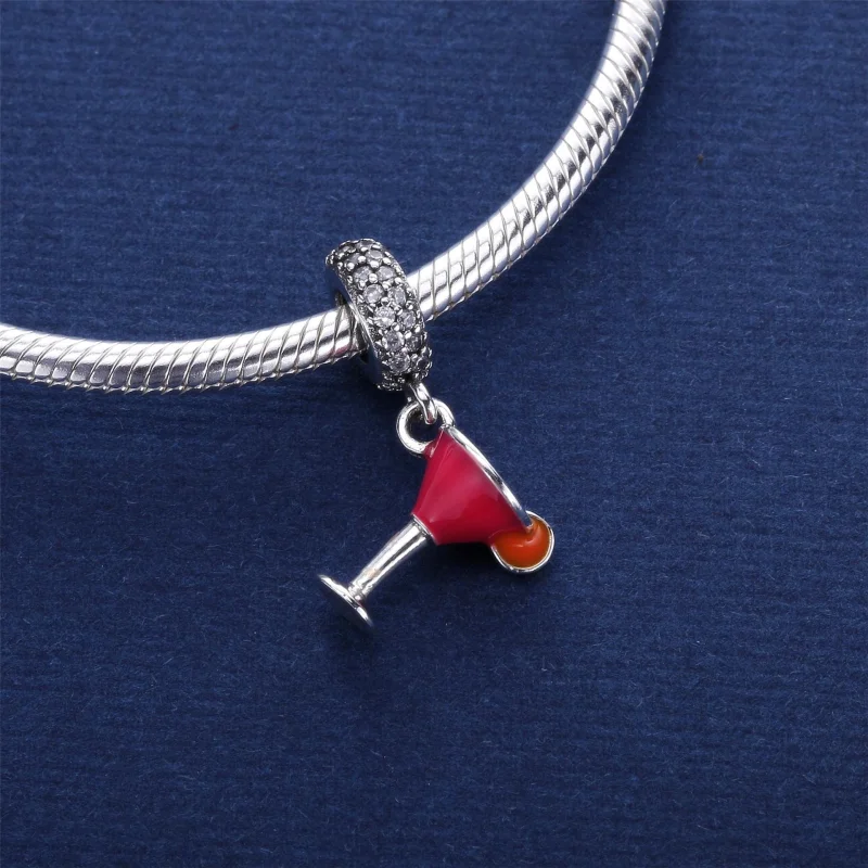(Bild für) PANDORA Fruchtiger Cocktail, gemischter Emaille-Anhänger mit klarem CZ - 792153E - Ansicht 3