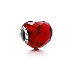 (Bild für) PANDORA Fuchsia Shape of Love Charm, Fuchsia Rose Kristall - 796563NFR