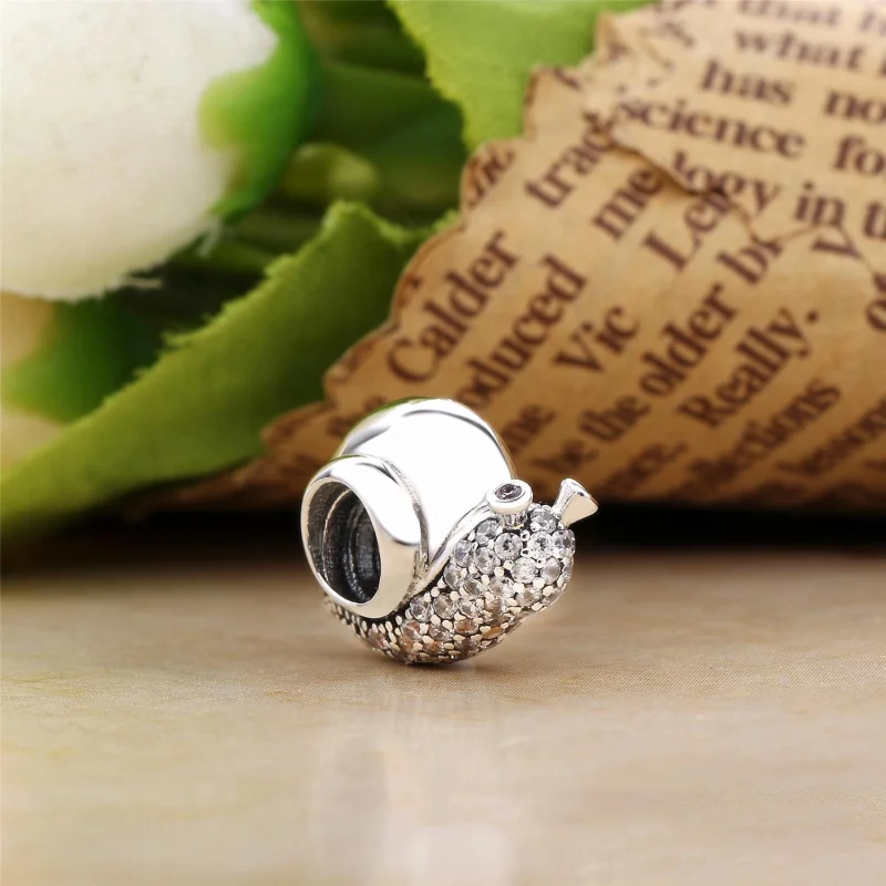 (Bild für) PANDORA Funkelnder Schnecken-Charm, klares und orchideenfarbenes CZ - 797063CZ - Ansicht 2