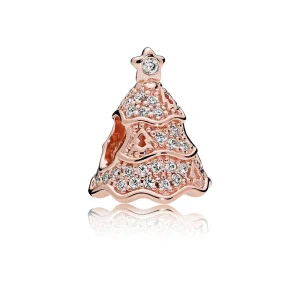 (Bild für) PANDORA Funkelnder Weihnachtsbaum-Charm, PANDORA Rose™ und klare CZ - 781765CZ