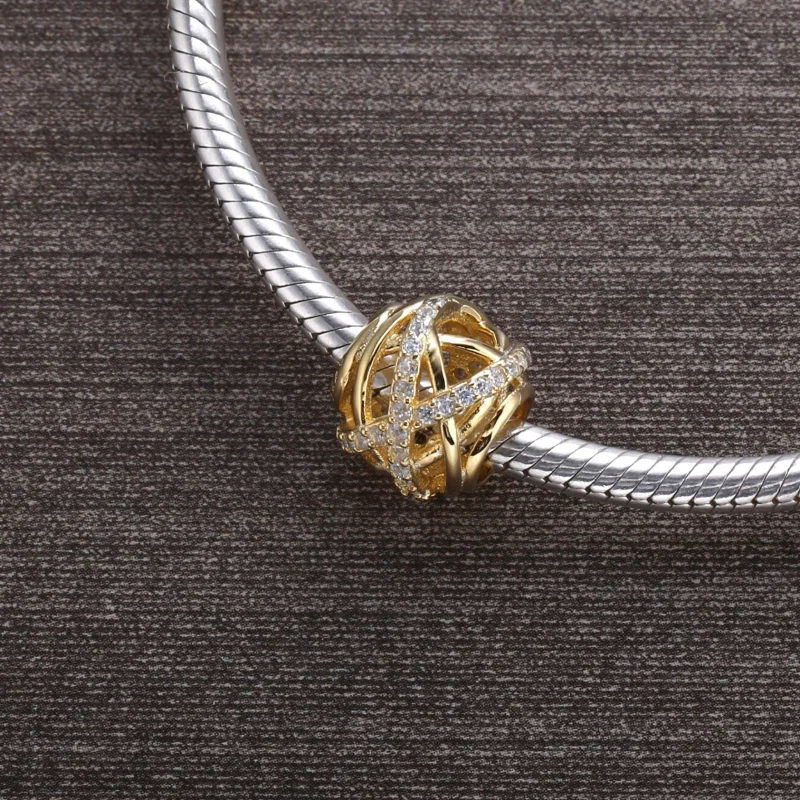 (Bild für) PANDORA Galaxy Charm, klare CZ 14K Gold - 750827CZ - Ansicht 2