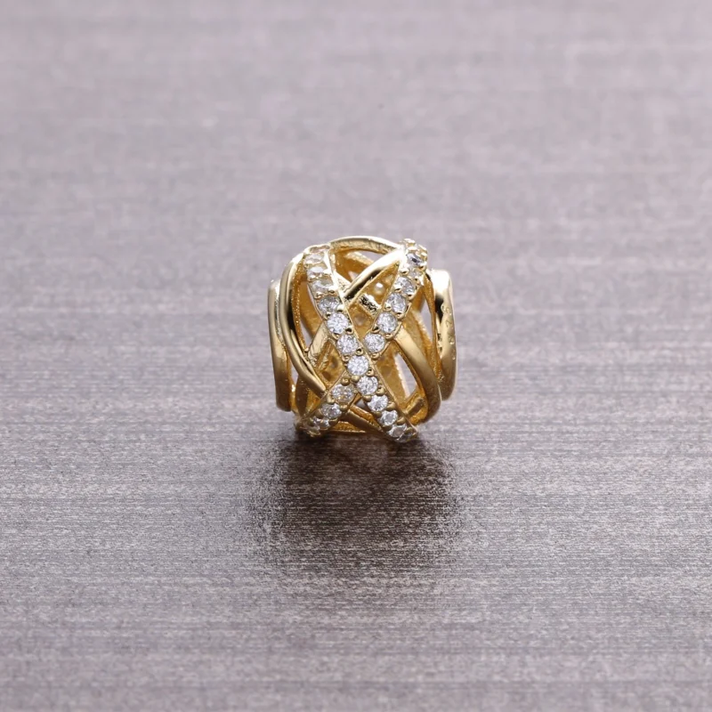 (Bild für) PANDORA Galaxy Charm, klare CZ 14K Gold - 750827CZ - Ansicht 3