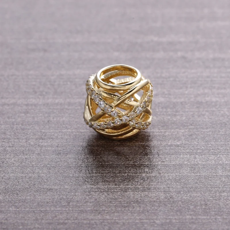 (Bild für) PANDORA Galaxy Charm, klare CZ 14K Gold - 750827CZ - Ansicht 4