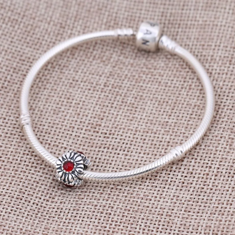 (Bild für) PANDORA Geburtstagsblüten, Juli, Karneol-Charm - 790580CAR - Ansicht 2
