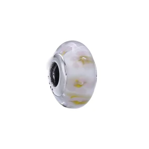 (Bild für) PANDORA Gelber Blumen-Glas-Murano-Charm - PL00030-1
