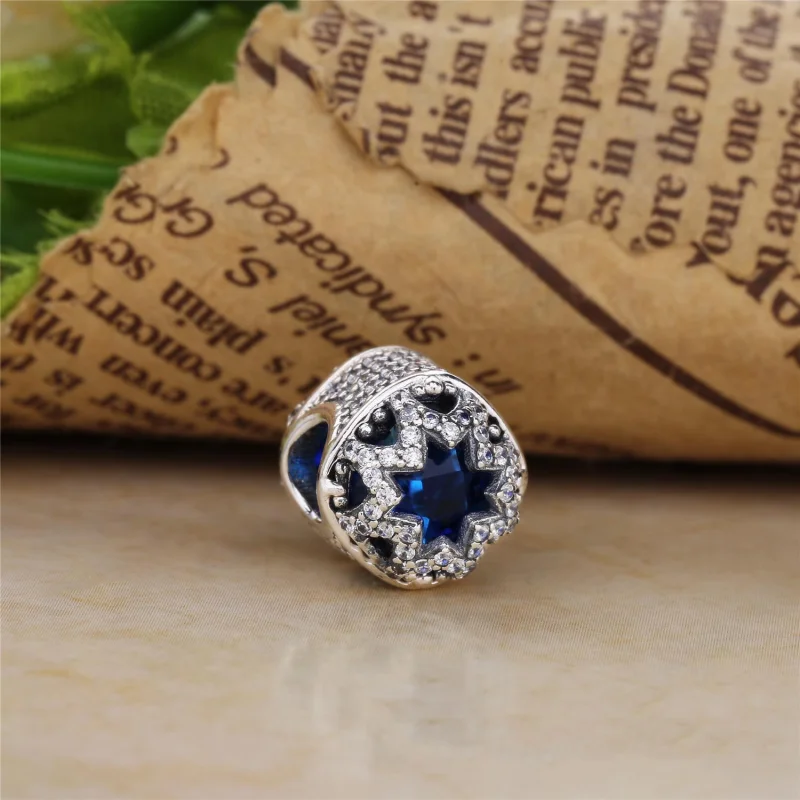 (Bild für) PANDORA Glacial Beauty Charm, Schweizer blaue Kristalle und klare CZ - 796360NSB - Ansicht 2
