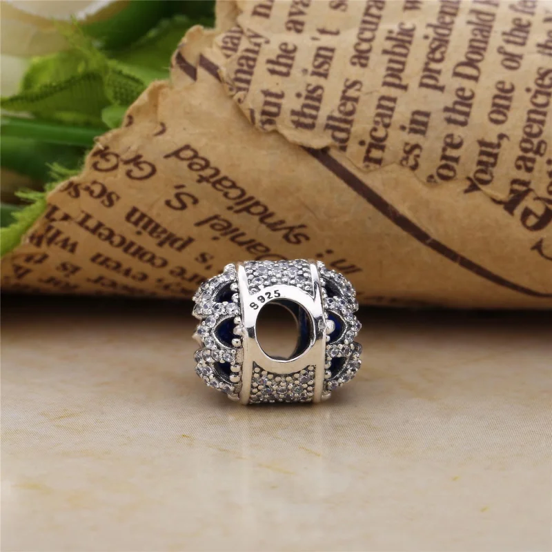 (Bild für) PANDORA Glacial Beauty Charm, Schweizer blaue Kristalle und klare CZ - 796360NSB - Ansicht 3