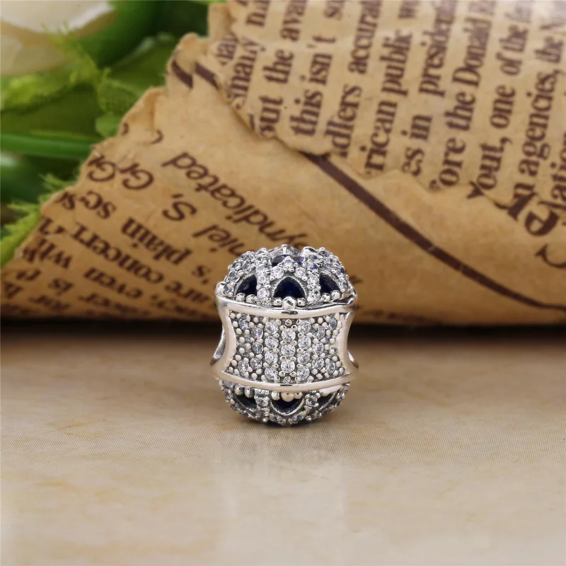 (Bild für) PANDORA Glacial Beauty Charm, Schweizer blaue Kristalle und klare CZ - 796360NSB - Ansicht 4