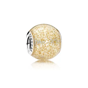 (Bild für) PANDORA Glitzerkugel Goldener Glitzer-Email-Charm - 796327EN146