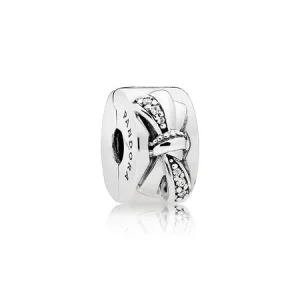 (Bild für) PANDORA Glänzender Schleifenclip, klare CZ - 797304CZ