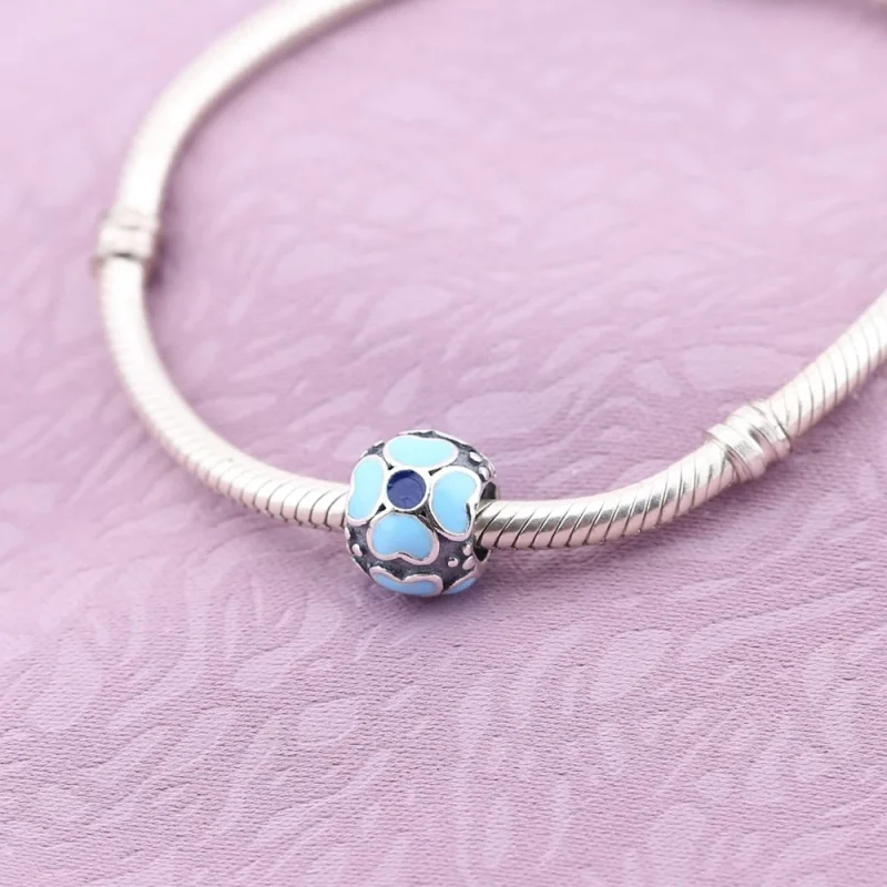 (Bild für) PANDORA Gänseblümchen, blauer Emaille-Charm - 790433EB - Ansicht 2