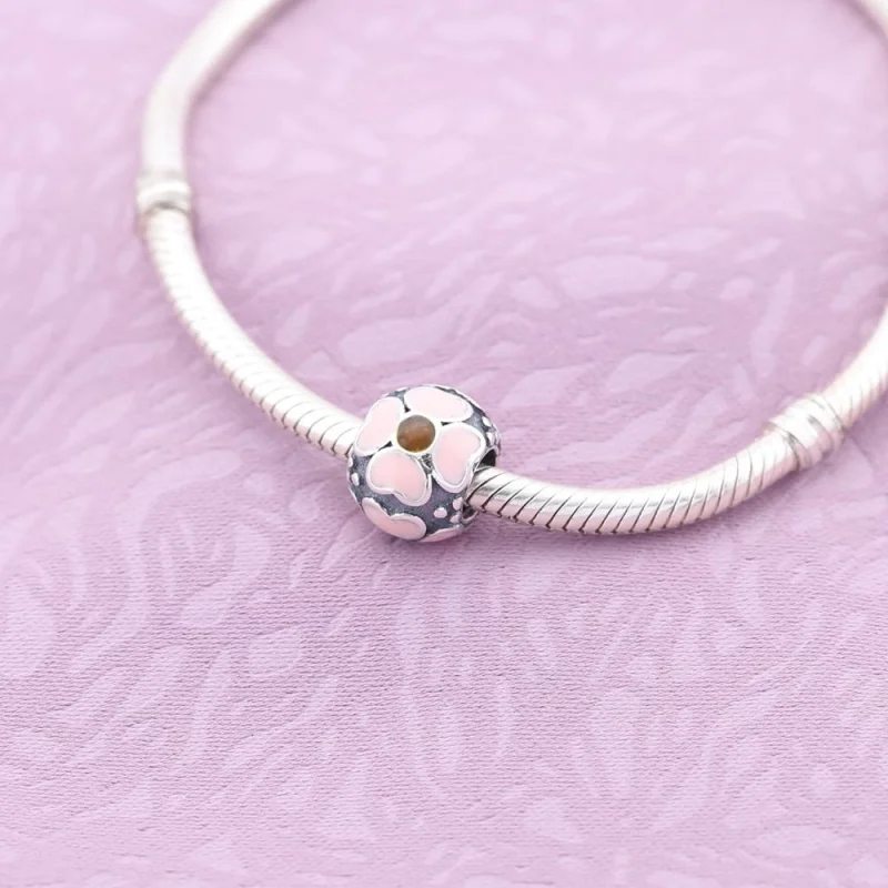 (Bild für) PANDORA Gänseblümchen, roter Emaille-Charm - 790433ER - Ansicht 2