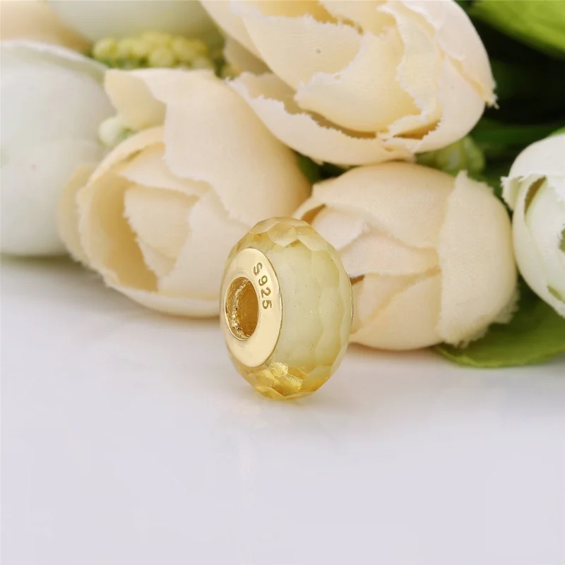 (Bild für) PANDORA Goldener facettierter Muranoglas-Charm - 767647 - Ansicht 2