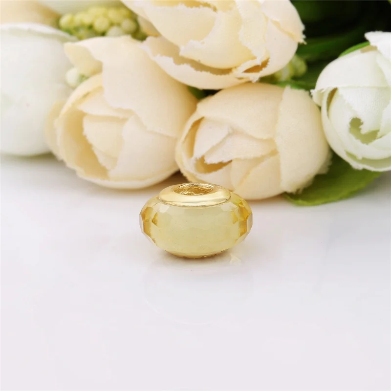 (Bild für) PANDORA Goldener facettierter Muranoglas-Charm - 767647 - Ansicht 3