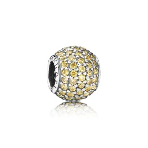 (Bild für) PANDORA Goldener Pavé-Kugel-Charm - 791051FCZ