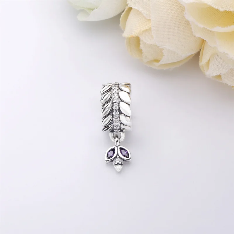 (Bild für) PANDORA Grains of Energy Clip, klare CZ und lila Emaille - 797591CZ - Ansicht 2