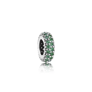 (Bild für) PANDORA grüner Pavé-Inspiration-Charm-Abstandshalter - 791359CZN