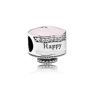 (Bild für) PANDORA „Happy Birthday Cake“ gemischter Emaille-Charm mit klarem CZ - 792061ENMX