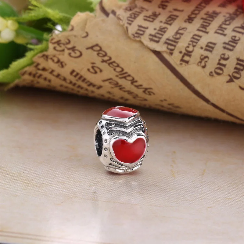 (Bild für) PANDORA-Herz-Charm, rosa Emaille - 790591EN28 - Ansicht 2