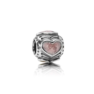 (Bild für) PANDORA-Herz-Charm, rosa Emaille - 790591EN28