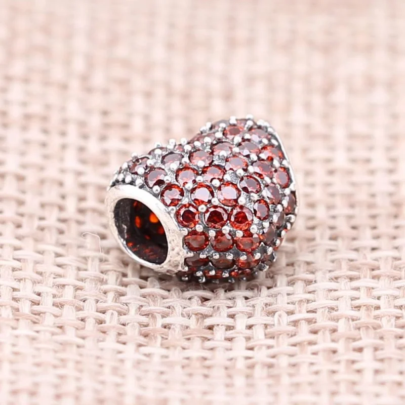 (Bild für) PANDORA Herzanhänger mit rotem Pavé - 791052CZR - Ansicht 2