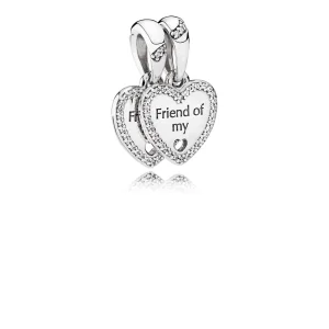 (Bild für) PANDORA Herzen der Freundschaft, klarer CZ-Anhänger-Charm - 792147CZ