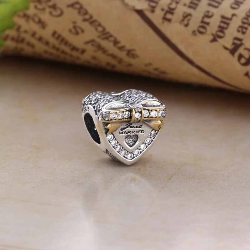 (Bild für) PANDORA Hochzeits-Herz-Charm, klare CZ - 792083CZ - Ansicht 2