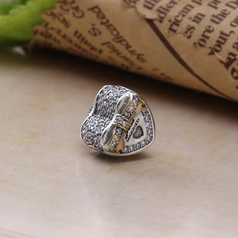 (Bild für) PANDORA Hochzeits-Herz-Charm, klare CZ - 792083CZ - Ansicht 3